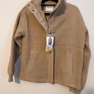 Mondetta Tan Sherpa Fleece Jacket women’s Small